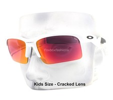 Oakley Youth Fit Sunglasses OJ9013-0362 Capacitor White Prizm Field Cracked Lens