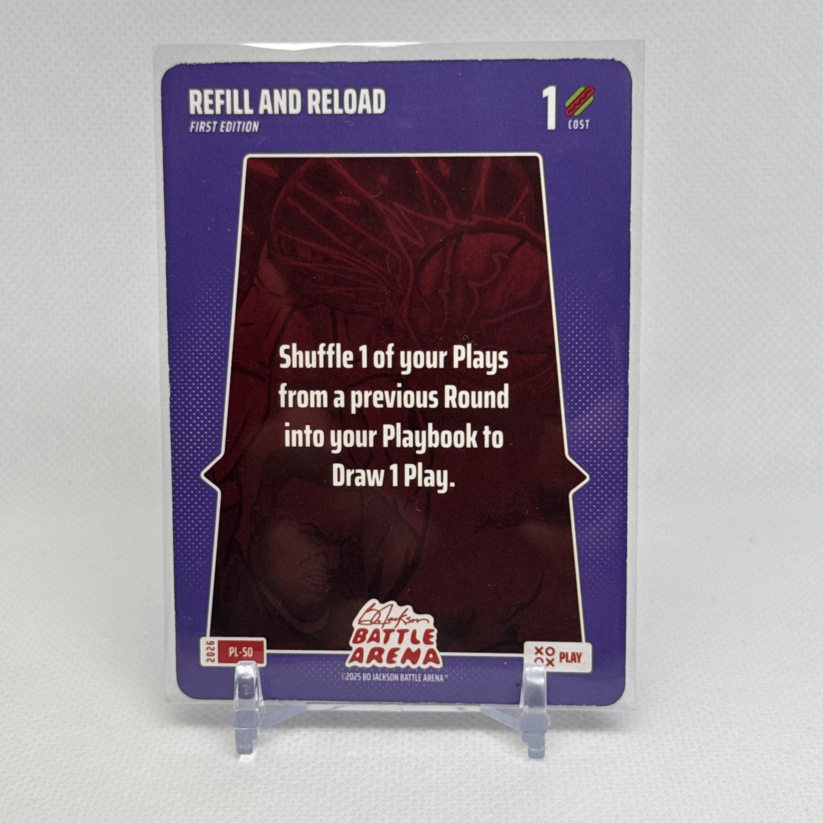 2026 Bo Jackson Battle Arena Refill And Reload #PL-50 Play Card 1st Edition