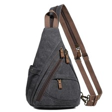Canvas Sling Bag - Small Crossbody Backpack Shoulder Casual Daypack Rucksack ...