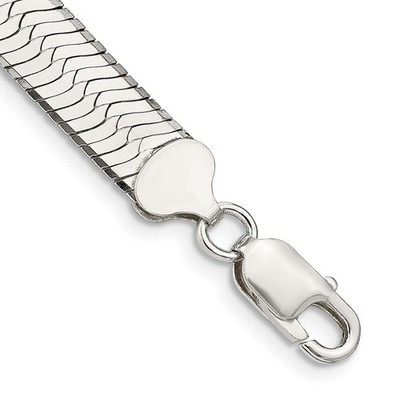 Sterling Silber 8,75 mm Magische Fischgrät Kette 8 Zoll Armband