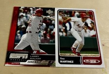 Lot Of 2 St. Louis Cardinals Baseball Cards 2003-2005 Larry Walker Tino Martinez