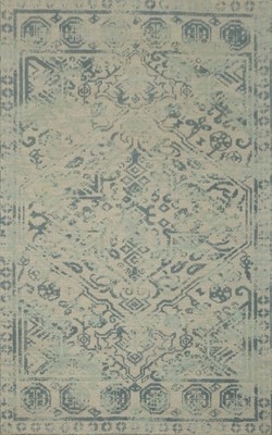 Beige/ Blue Modern Area Rug 5x8 Hand-Tufted Carpet Enhance Your Living Space