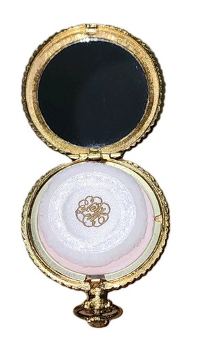 Orologio da tasca compatto vintage Max Factor cammeo polvere trucco specchio vanità stile - Foto 18 di 21