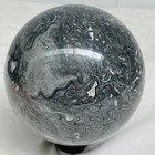 Natural Picasso Jasper Sphere Black Gray Crystal Ball Healing 2640G (5.82LB) — photo 1