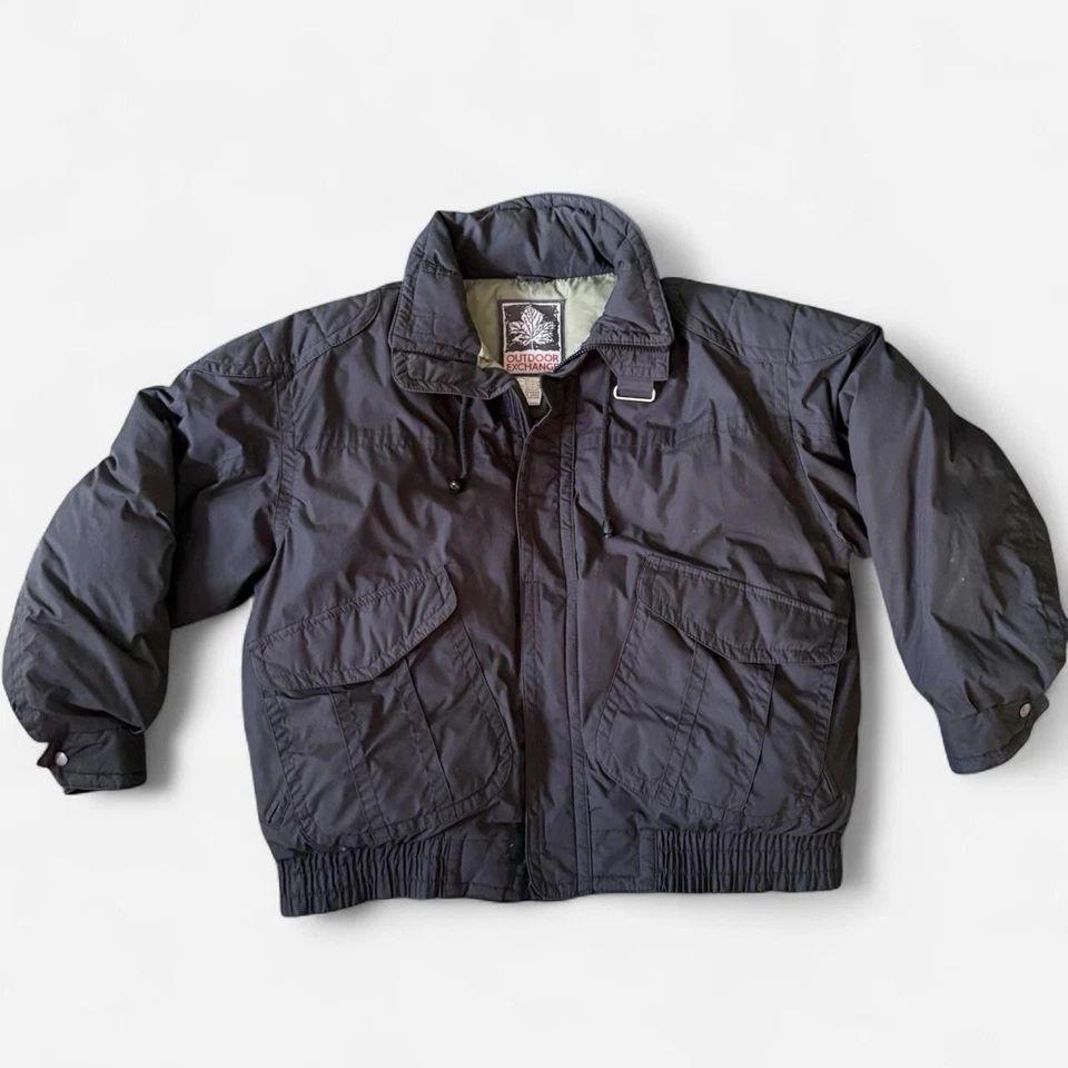 VTG Women Oversized Boxy Down Feather Puffer Tactical Utility Gorp warm coat L - Image 4 of 4