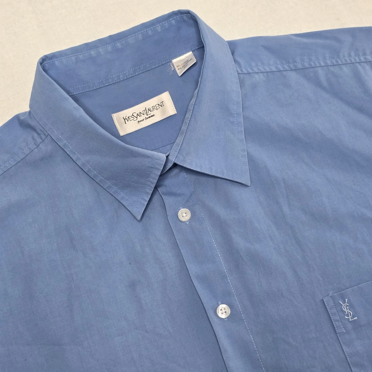 Saint Laurent Long Sleeve Blue Shirts for Men for sale | eBay