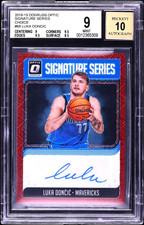 2018-19 Donruss Optic Luka Doncic RC Signature Series Choice Red BGS 9 Auto 10