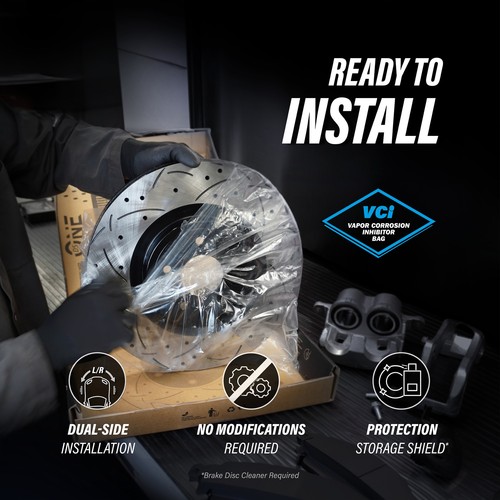 Front Rear Coat Drill Slot Disc Brake Rotor Semi-Metallic Pad Kit For 3.8 R-Spec - Picture 17 of 18