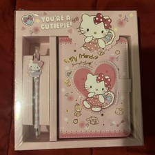 Hello Kitty School Diary Gift Set PU Leather Magnet Closure Journal Pen