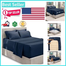 Hotel-Quality Queen Sheet Set with Extra Deep Pocket for Thick Mattresses