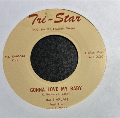 Private NW Country 45 : JIM HARLAN TWI-LA-TEERS ''Gonna Love My Baby'' Bopper HEAR