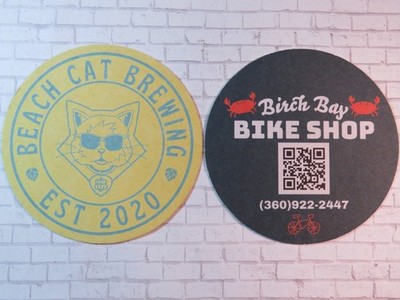 Beer Collectible Coaster ~ BEACH CAT Brewing ~ Blaine & Bellingham, WASHINGTON