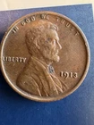1913 Lincoln Wheat Cent 1C Copper Coin XF / AU + 24HR