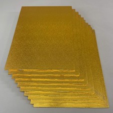 STURDYBOARD Rectangle High Density Fiber Boards White/Gold UNSB0913EG 10 Pack