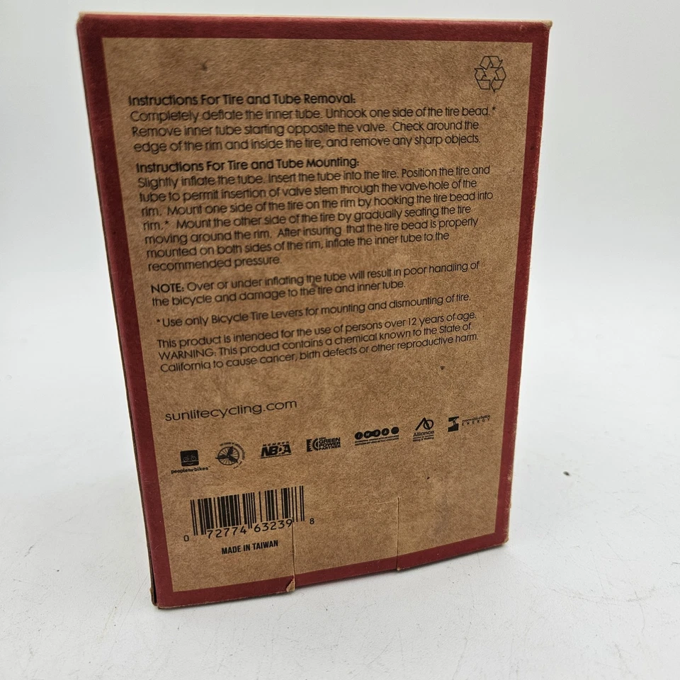 Lot 3x - New Sunlite Standard 32 mm Schrader Valve Inner Tube, 26 x 2.75-3.00" - Image 3 of 3