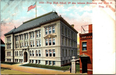 #ad Troy High School Troy New York NY Unposted UDB Postcard $5.95