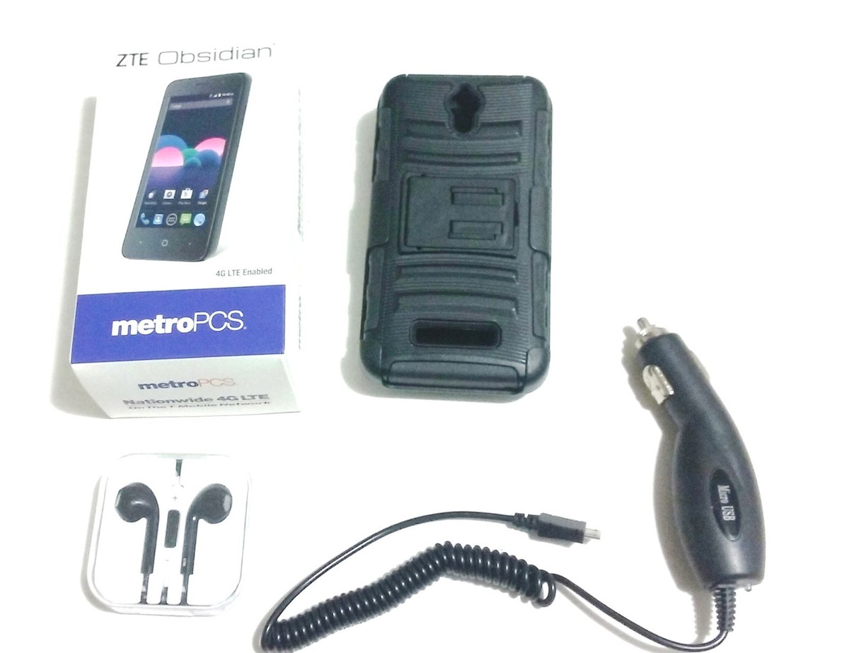 Cell ZTE Obsidian Z820 Rugged Hybrid Case Holster+Car