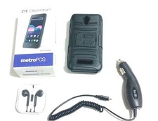 Funda híbrida resistente Cell ZTE Obsidian Z820 funda con clip B + cargador de coche + auriculares