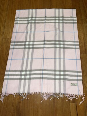 マフラー・ストール Burberry Giant Check Scarf - Burberry - Cashmere - Pink BURBERRY Cashmere Giant Check Fringe Scarf Pink