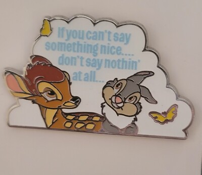 Disney Bambi & Thumper If You Can't Say Something Nice Don't Say