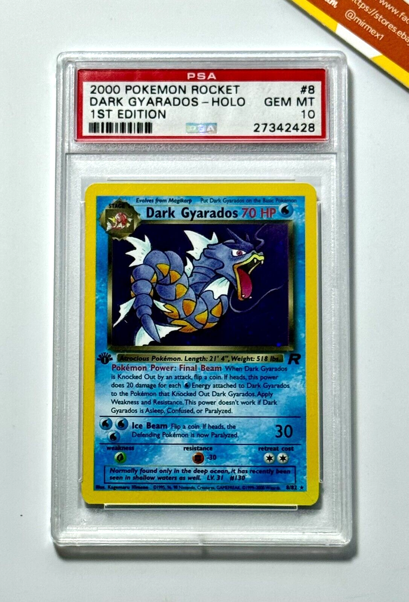 Pokemon PSA 10 Dark Gyarados #8 Holo 1st Edition Team Rocket Pokemon PSA 10 Dark Gyarados #8 Holo 1st Edition Team Rocket