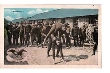 Postcard US Military Soldiers at Recreation c1915-1930s