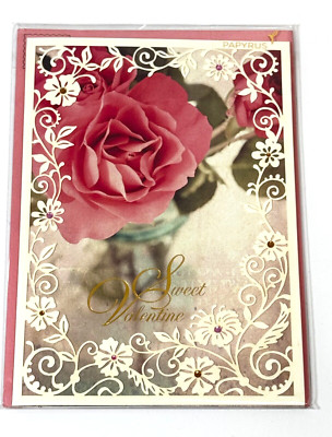 Papyrus Valentines Day Greeting Card Embellished Love Sweetheart Laser Cut