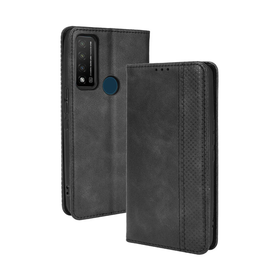 For Alcatel TCL 4X 5G T601DL Case Shockproof Magnetic Leather Wallet Stand Cover - Image 3 of 4