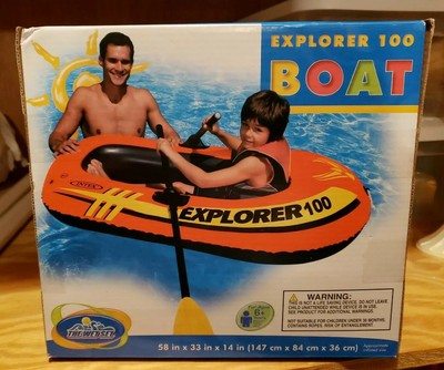 Intex Explorer 100 Inflatable Boat Raft Float 529ep Oars Not Included New Ebay