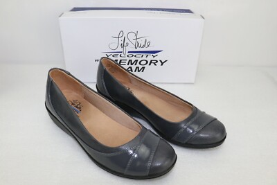 Life Stride Velocity Memory Foam Comfort Flex Pewter Slip On