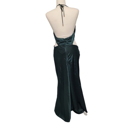SELFIE LESLIE SOCIAL BUTTERFLY CUT-OUT WAIST MIDI DRESS JADE Size Large - Picture 4 of 11