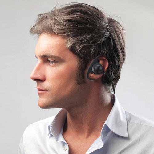 2x Portable D-Shape Earphone 3.5mm Listen Only Earpiece Headset fits Radio 1 Pin - Zdjęcie 8 z 14