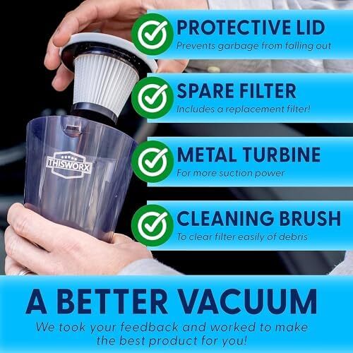 Portable Handheld Car Vacuum Cleaner with 16ft Cord & Attachments - Bild 4 von 8
