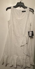 Nine West White Eyelet Dress 2 NWT