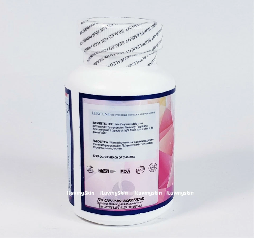 Luxcent Luminous Caps L-Glutathione 1800mg (60 Capsules)  - Image 2 of 4