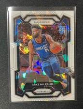 2023-24 Panini Prizm #295 Mike Miles Jr. Prizms White Ice #/35 Dallas Mavericks 