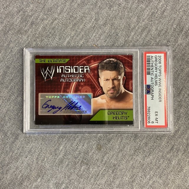 2006 Topps WWE Insider Authentic Autograph Gregory Helms "The Hurricane" PSA 6