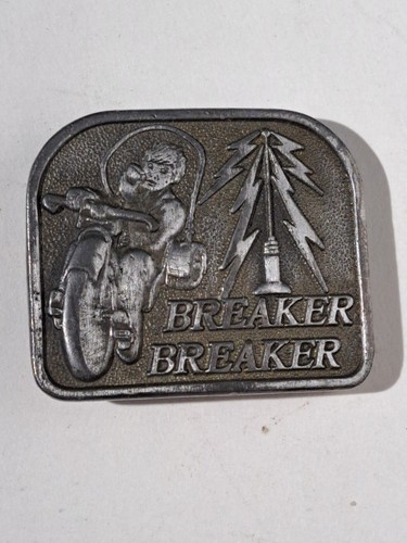 VINTAGE 1976 CB BREAKER BREAKER BELT BUCKLE CREEKSIDE