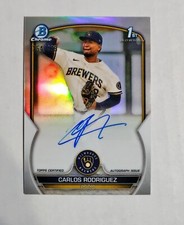 Carlos Rodriguez 2023 1st Bowman Chrome AUTO Prospect REFRACTOR 264/499 RC z38