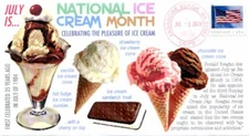 COVERSCAPE computer designed July is "National Ice Cream Month" event cover
