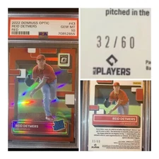 Reid Detmers Rookie /60 RED Donruss Optic #43 PSA 10