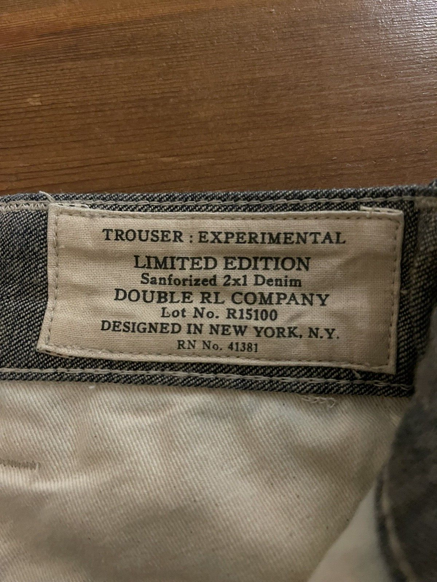 RRL Ralph Lauren Button Fly WW2 Style Sanforized Cargo Denim Jeans