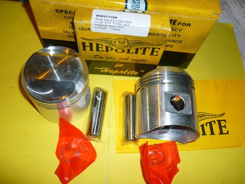 BSA A65 MODELS 1962- 1973 650CC HEPOLITE PISTON SET +0.040" - Picture 5 of 5