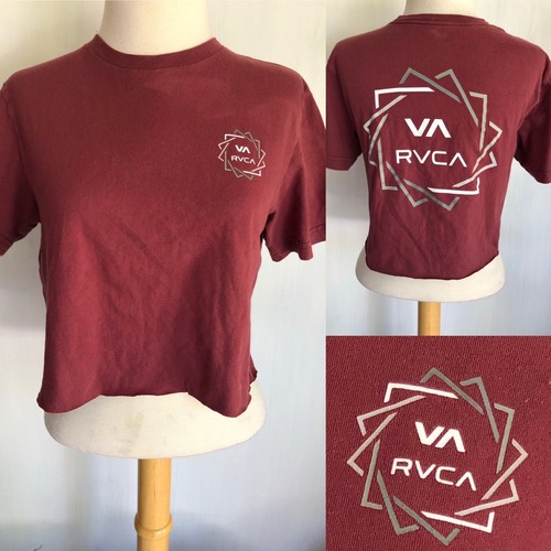 Skate Maroon Crop Top T-Shirt Size 