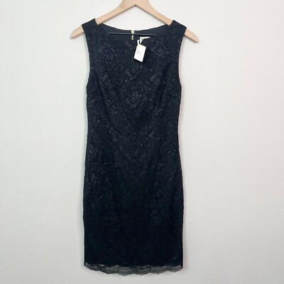 Haute Hippie Women's Black Lace Sleeveless Dress Size