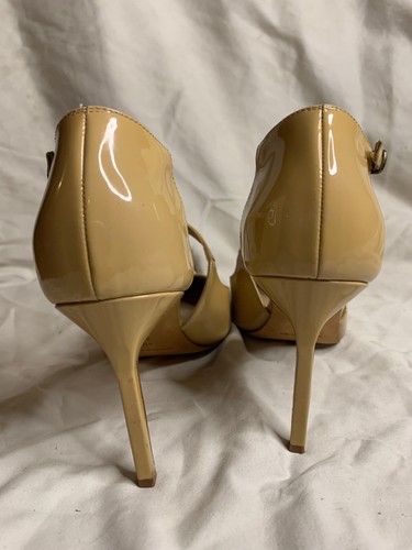 Manolo Blahnik beige tiras stiletto charol talla 40 EE. UU. 10 - Imagen 9 de 24