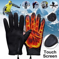 Men Women Winter Warm Gloves Windproof Thermal Touch Screen Mittens for Cycling