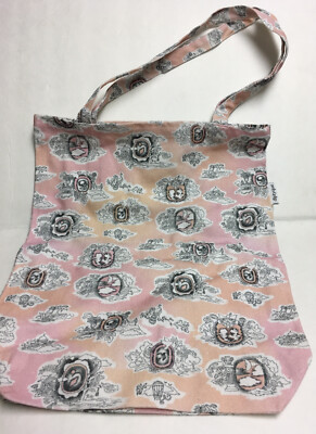 DIPTYQUE Limited Edition Canvas Pink Floral Tote Bag New Unboxed 15'' X 12 1/2'' 