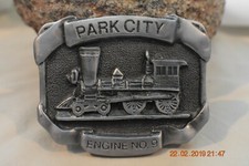 Michael Ricker 1984 Park City Engine No. 9 Pewter Buckle 82 of 1775 Box  COA