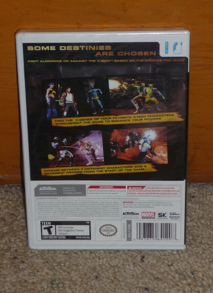 Nintendo Wii - X-Men - Destiny - Sealed Brand NEW 2011 -Joba Chamberlain auction - Image 2 of 3